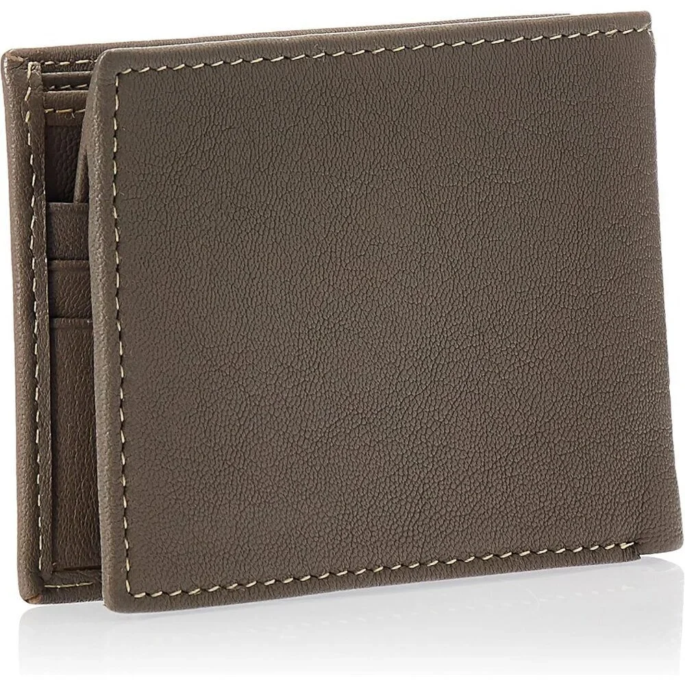 Men's Imported Genuine Leather Luxury Charcoal Bill Pockets Wallet Card Design